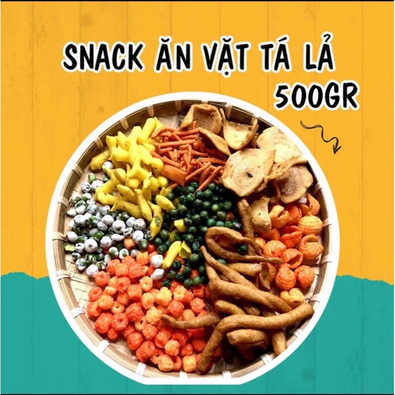 Snack tá lả túi 500g mix nhiều vị