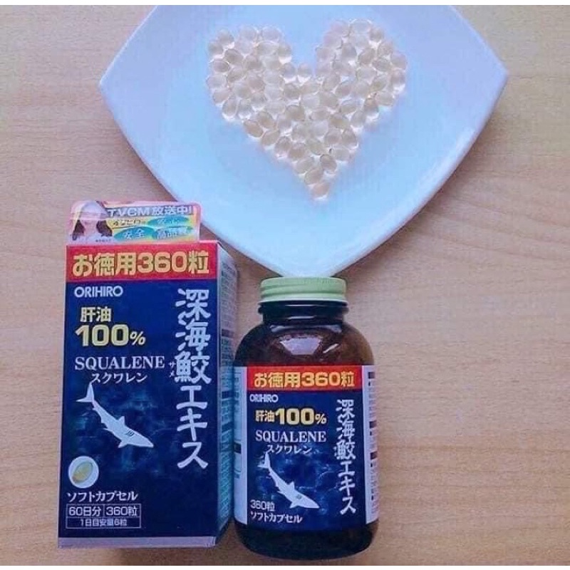 [Hàng _ Nhật]  Viên uống dầu gan cá mập (Sụn vi cá mập) Orihiro 360 viên