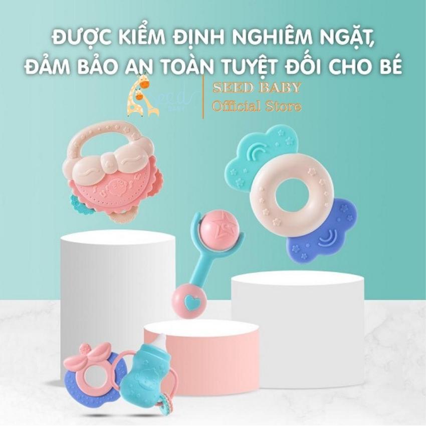 Bộ đồ chơi xúc xắc gặm nướu lục lạc 8 món Umoo  - Seed Baby