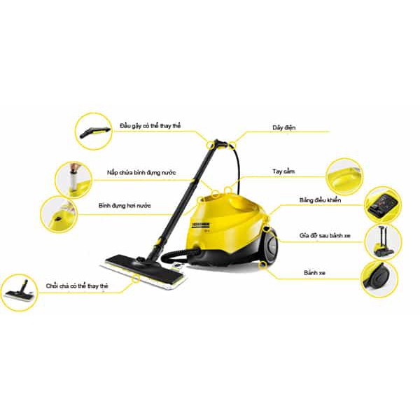 Máy vệ sinh bằng hơi nước Karcher SC2 Easyfix - Tặng bột khử cặn RM - Made in Đức