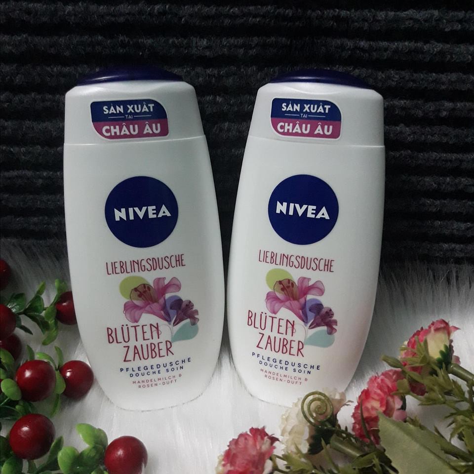 Sữa tắm Nivea từ dầu hạnh nhân và hương hoa 250ml của Đức