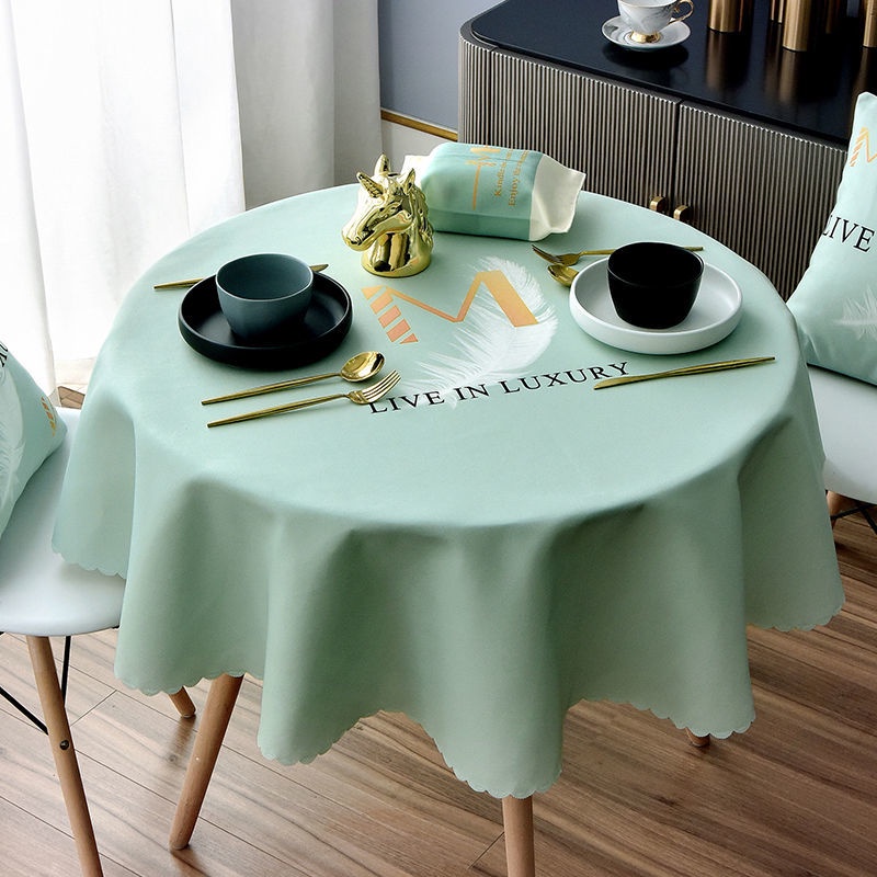 Khăn Trải Bàn Hình Tròn Vải Nhung Khăn Trải Bàn Hình Tròn Phong Cách Bắc Âu