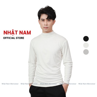 Áo giữ nhiệt nam, áo thun nam dài tay cổ 5 phân ấm áp, thoải mái, dễ phối đồ GN