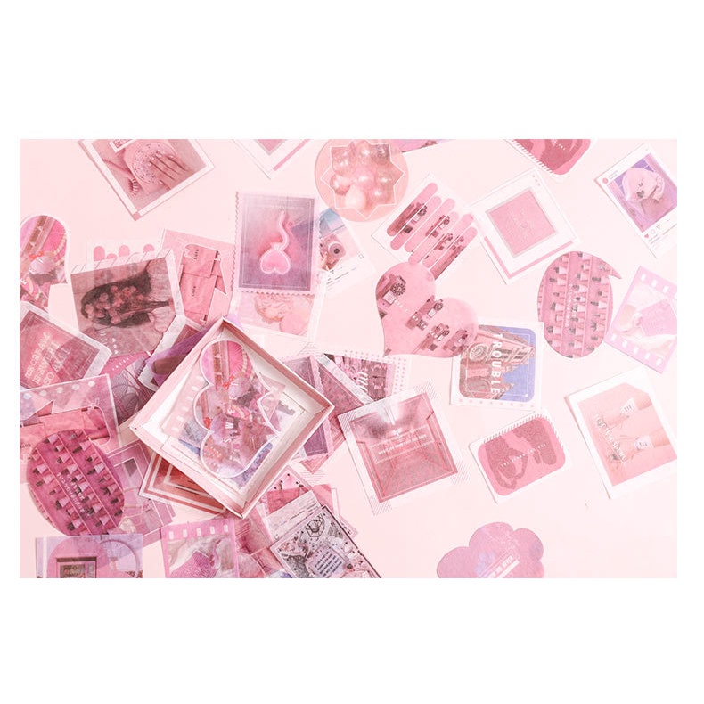 Set 80 miếng dán washi trang trí sổ lưu niệm DIY