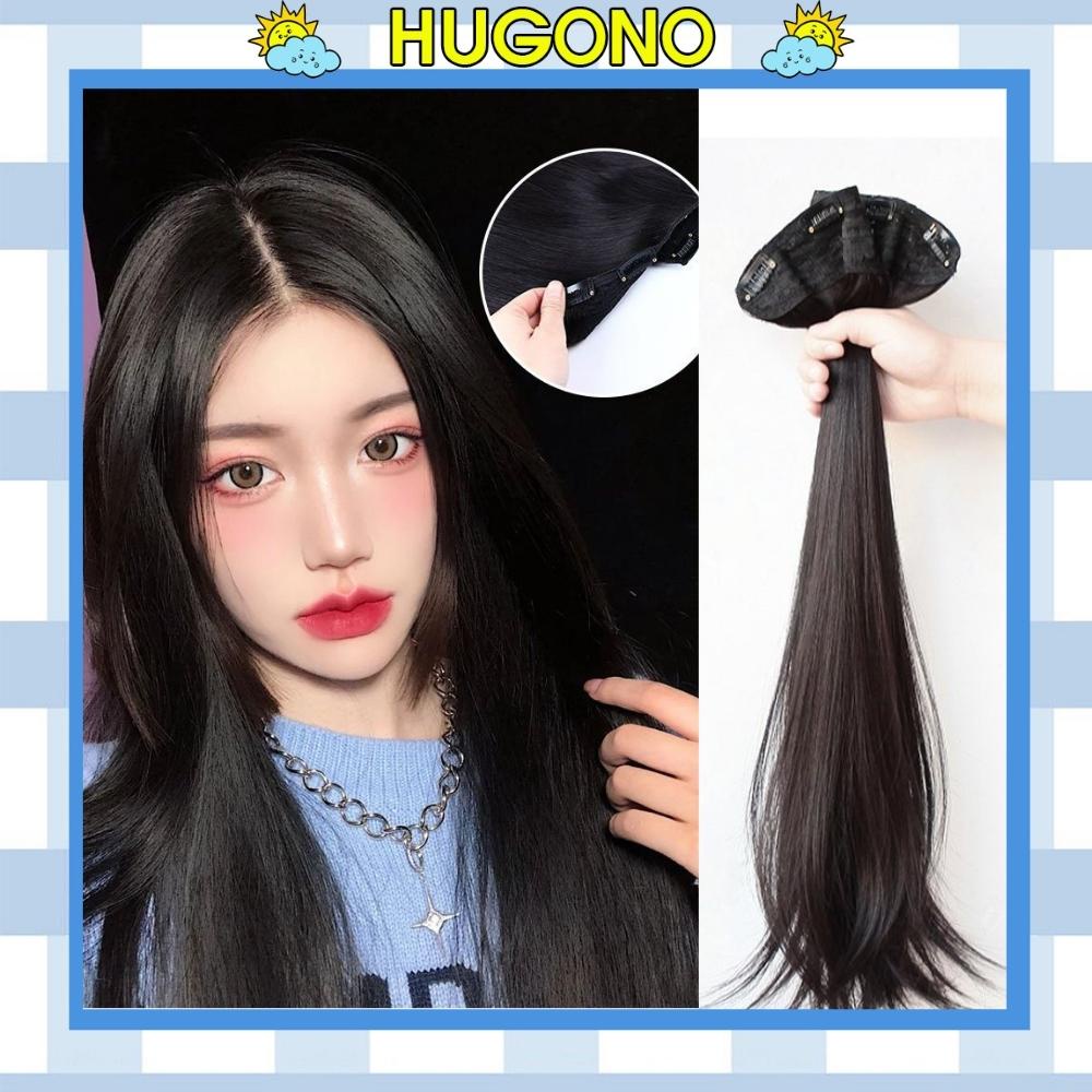Tóc giả Hugono dải tóc giả thẳng 6 phím mềm mượt tự nhiên TG20