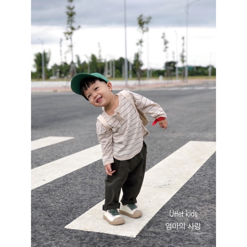 ÁO THUN SỌC HÀN QUỐC 1363 CỰC KỲ ĐẸP DÀNH CHO BÉ GÁI VÀ BÉ TRAI