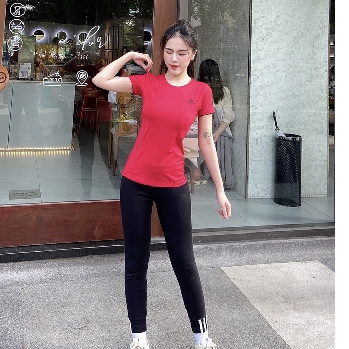 Aó Thun Nữ Phủ Bụng Tập Gym Thể Thao Bin Sport A170