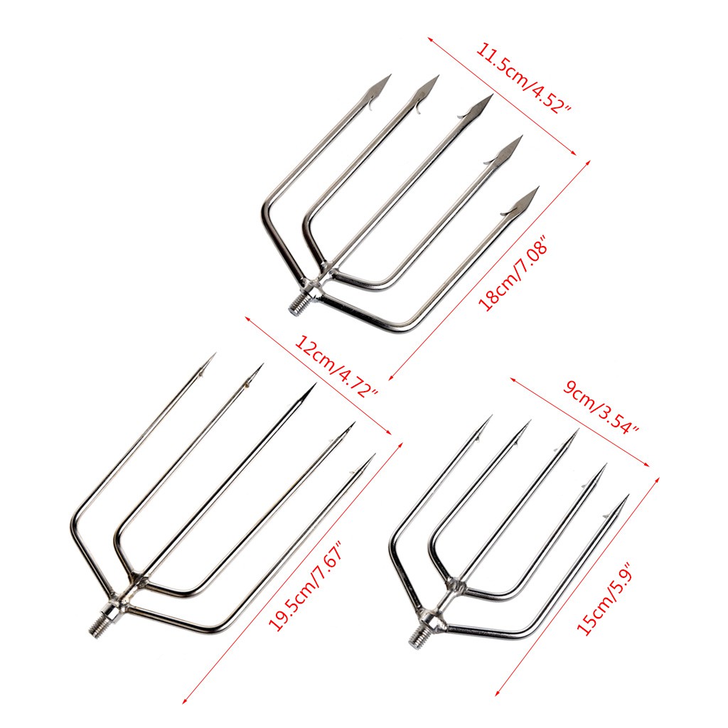 Nĩa xiên bằng thép không gỉ dùng để câu cá