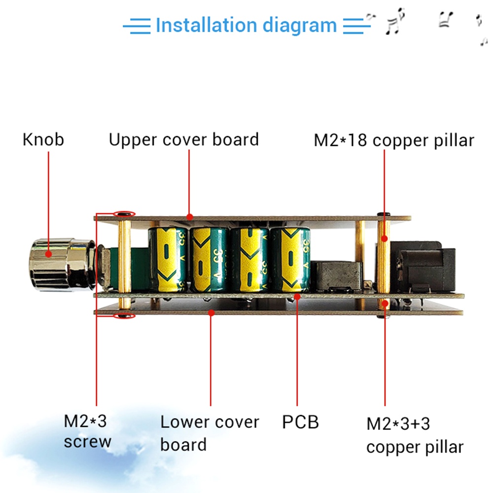 DIYMORE Mô đun bảng mạch khuếch đại công suất âm thanh bluetooth 2.0 ZK-XPS TDA7498E 150WX2