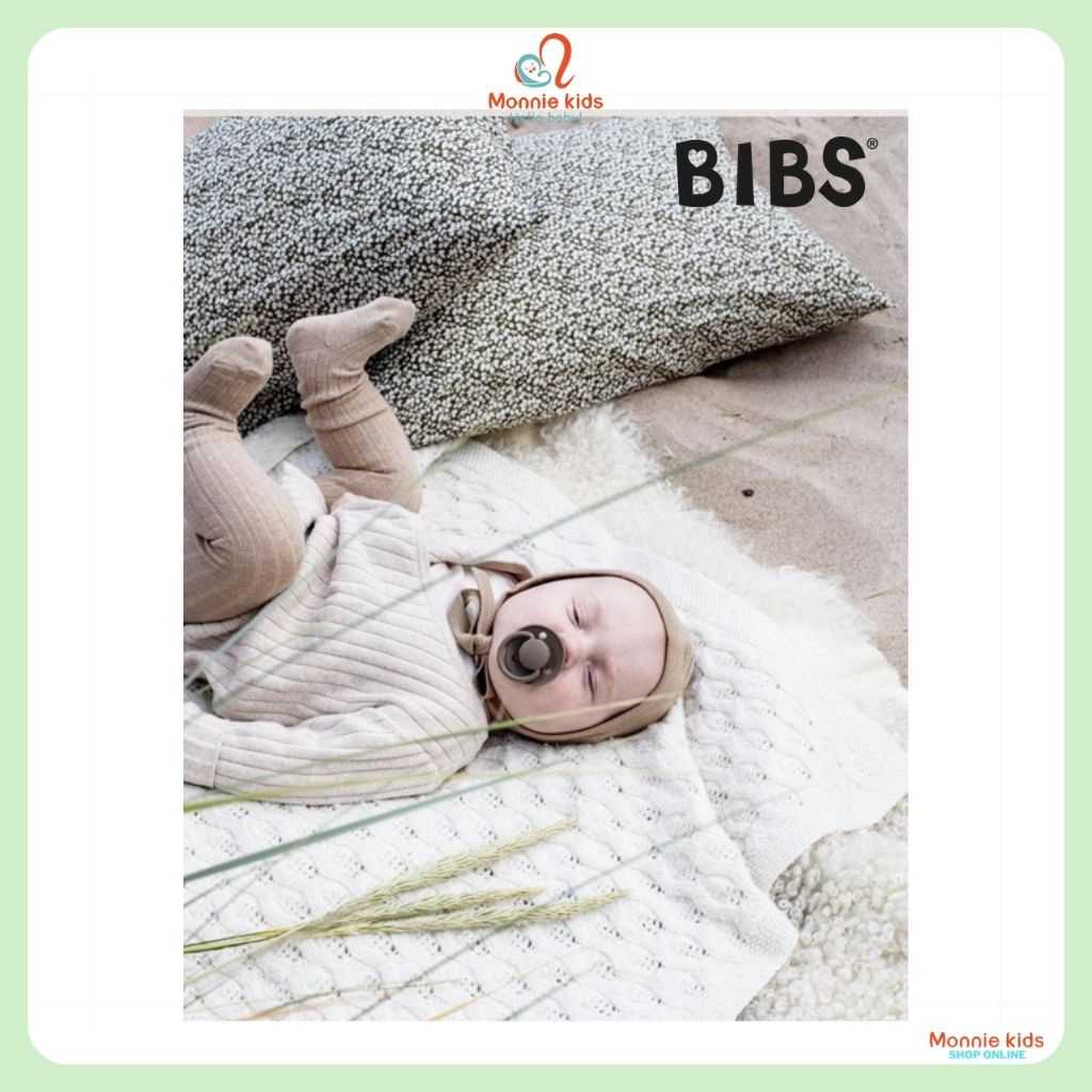 Ti giả silicon cho bé Bibs Delux 0-3 tuổi, Ty giả Bibs silicone chỉnh nha - Monnie Kids