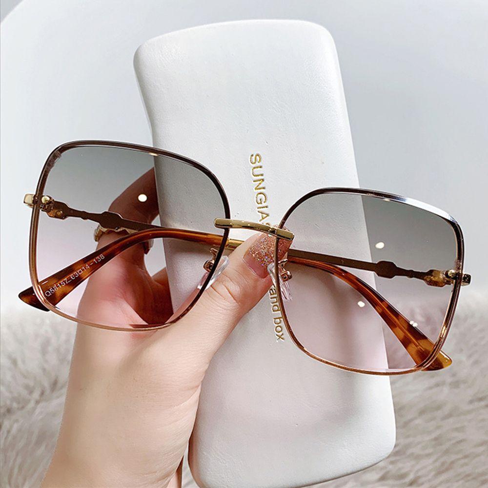 Kính Mát Gọng Vuông Chống Tia UV400 Phong Cách Vintage Thời Trang