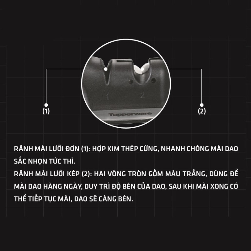 DỤNG CỤ MÀI DAO TUPPERWARE CHÍNH HÃNG