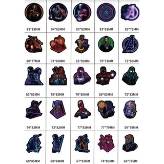 Set 100 tem dán - Marvel Phản Quang