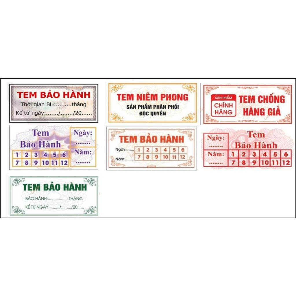 tem niêm phong, tem vỡ, tem bảo hành combo 200 tem/ 42k kt 3cm x1.5cm