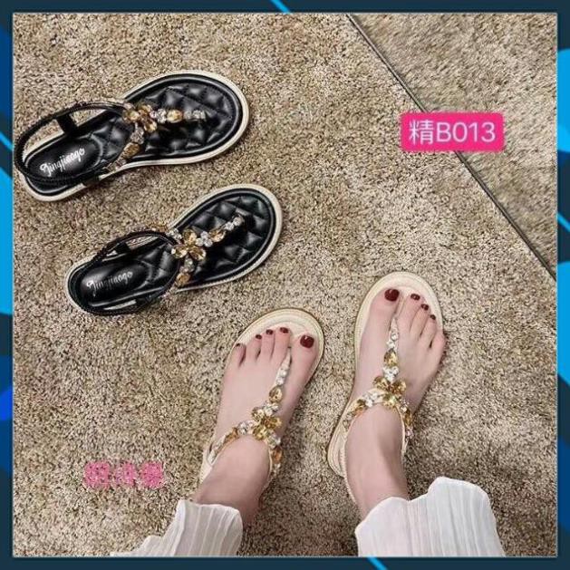 FALE ( New ) Dép xỏ ngón quai hậu đính đá hoa 😍 . 2020 new .. .. . . . : You ; ❄ . ' ! ` ^ .