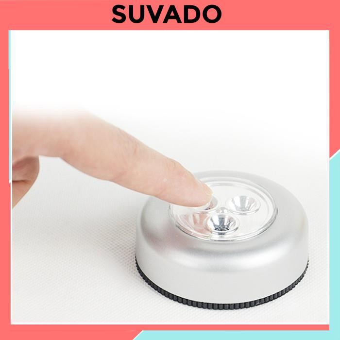 Đèn Led tròn Dán Tường ốp trần cốp xe siêu sáng trang trí chiếu sáng cầu thang giá rẻ ddenf led dùng pin L646 SUVADO