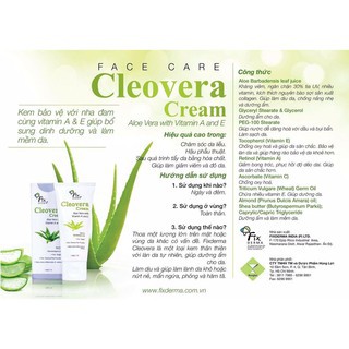 Kem Dưỡng Ẩm Fixderma Cleovera Cream ✨ FREESHIP ✨ Dưỡng ẩm giúp da căng mịn