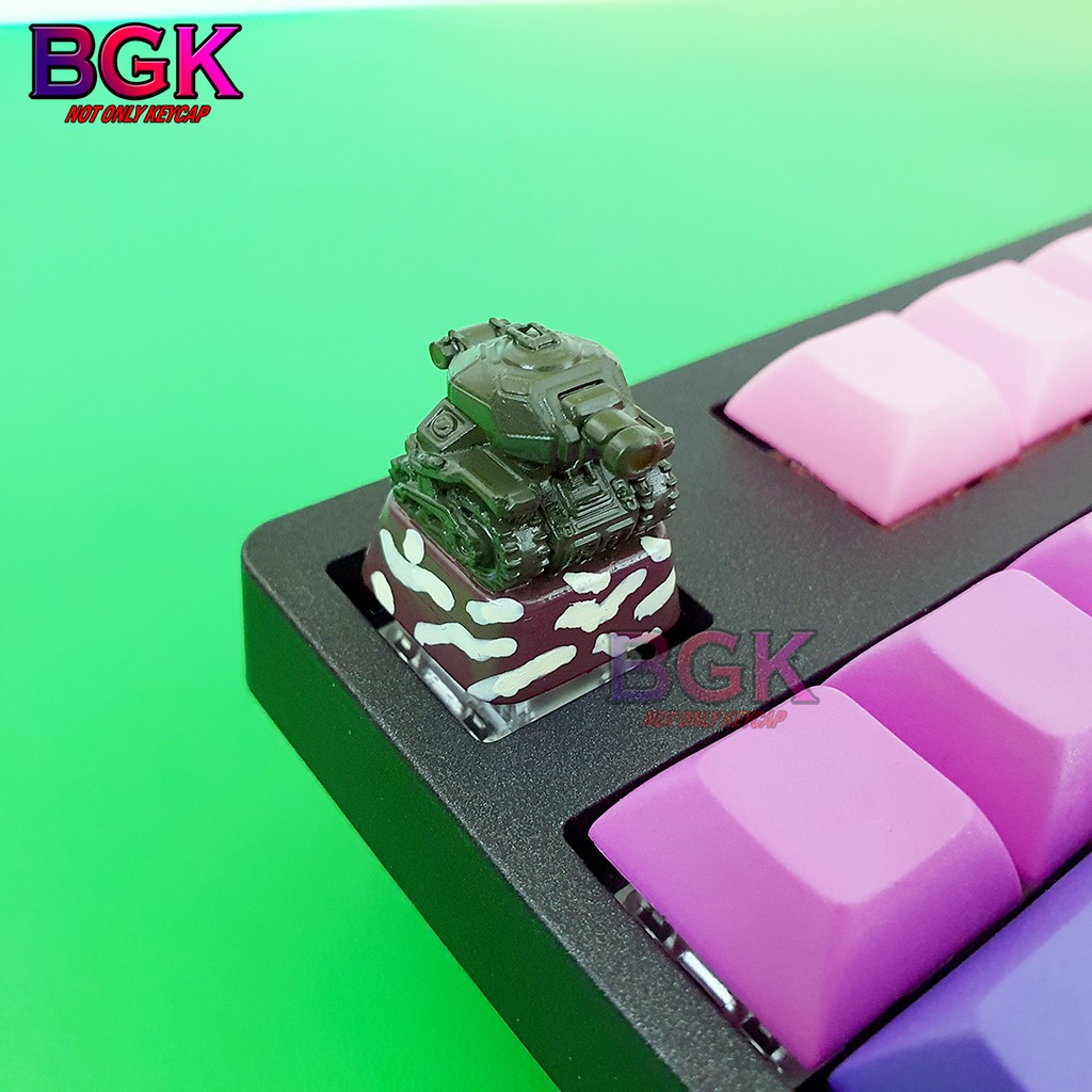 Keycap Lẻ Xe Tăng Tank Panzer V2 Cực đẹp ( Đế Xuyên LED, Keycap bàn phím cơ,keycap resin độc lạ )