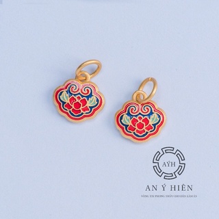 Charm Khóa hoa sen xanh #C597 ( An Ý Hiên)