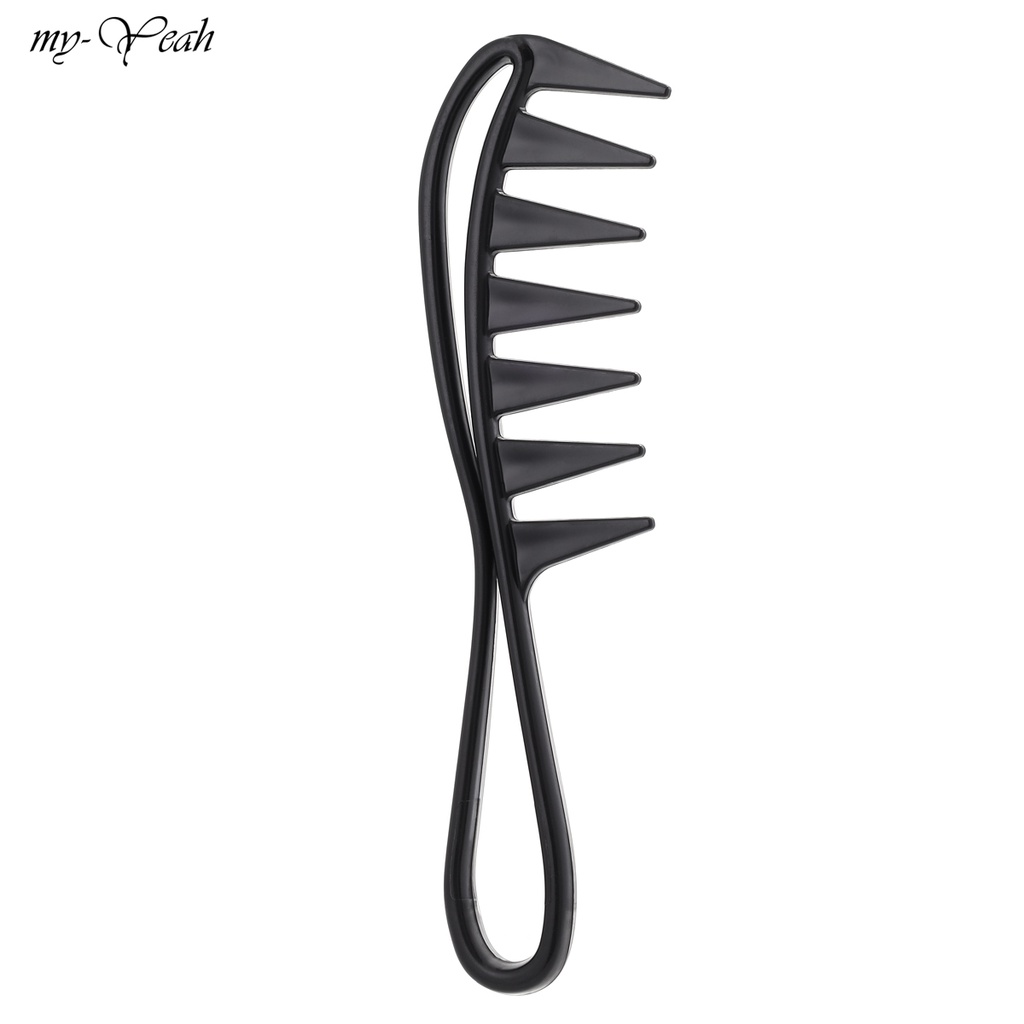 MONJA [Hàng mới về] Lược Nhựa Chải Tóc Gỡ Rối Thiết Kế Răng Thưa Mát-Xa Da Đầu Chuyên Dụng Cho Salon