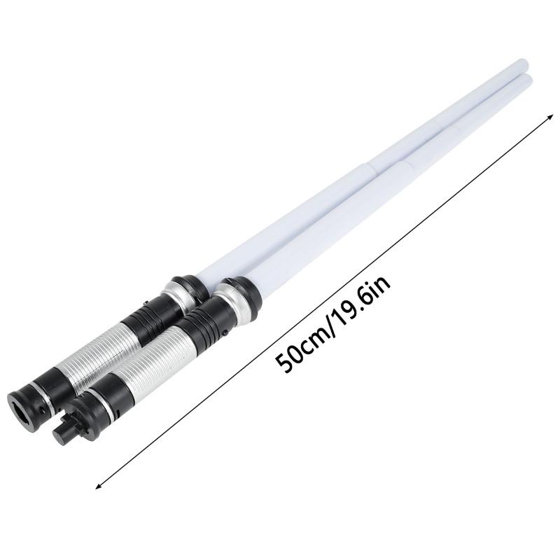 Bộ 2 Thanh Kiếm Đèn LED 19.6" Có Thể Thu Gọn 2 Trong 1 Với 6 Chế Độ Âm Nhạc Và 7 Màu Sắc Khác Nhau