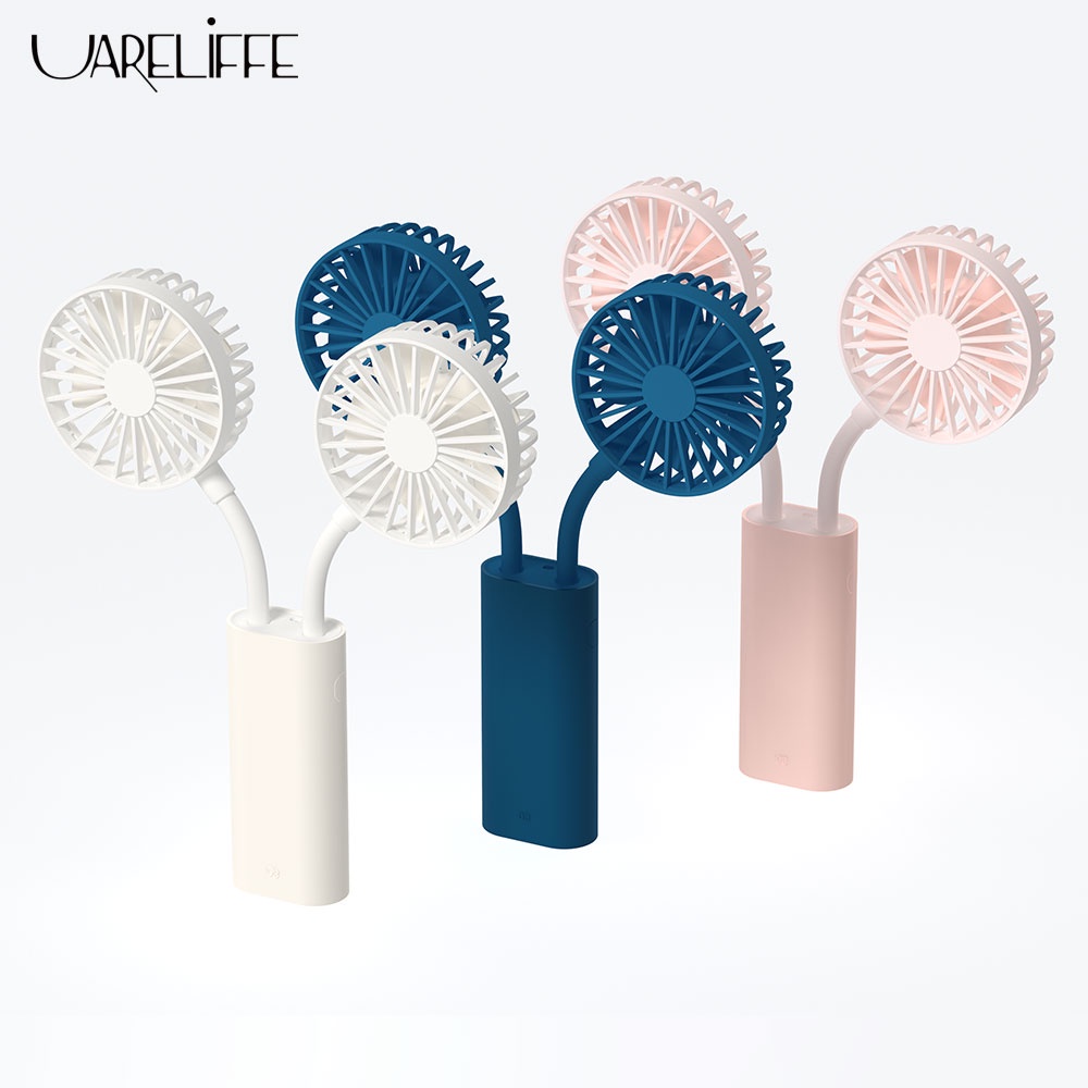 Uareliffe Double Blade Mini Fan 3 Levels Wind Handheld Fan