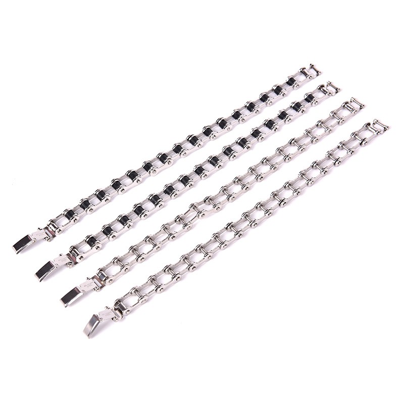 Vòng Tay Dây Xích Bằng Thép Không Gỉ Hình Xe Máy Thời Trang Cho Nam