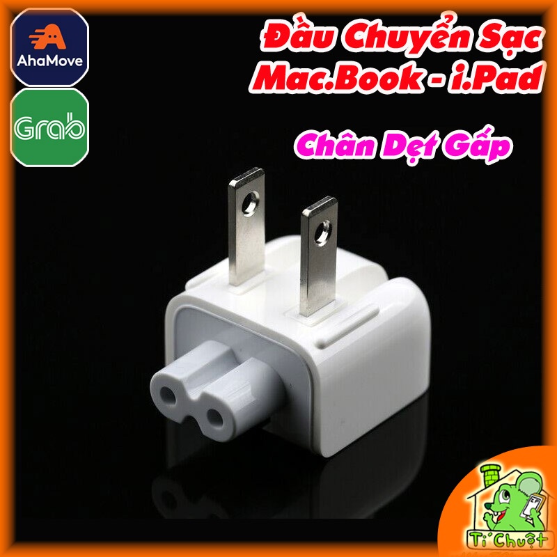 Đầu Chuyển 2 Chấu Chân Gấp Dẹt Sạc MacBook/ iPad