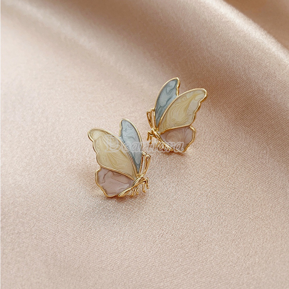 Khuyên tai tua rua dáng dài hình bướm thời trang cho nữ