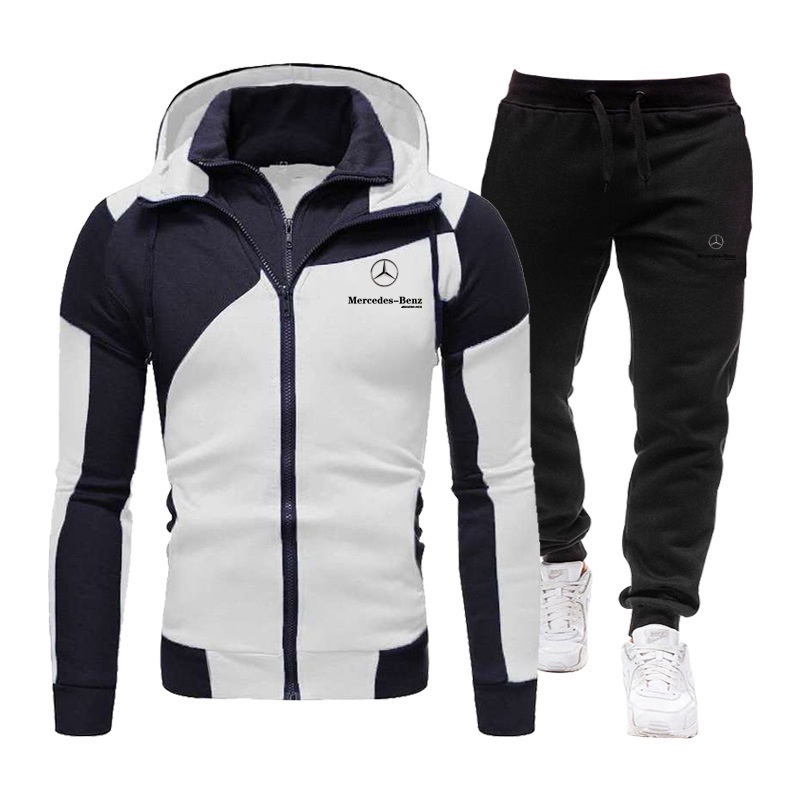 Bộ Đồ Thể Thao Áo Hoodie Hai Lớp Phối Khóa Kéo Thời Trang Xuân Thu 2022