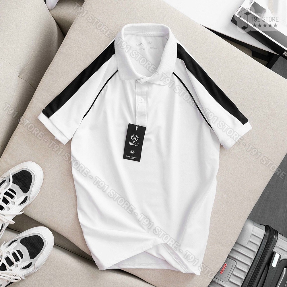 Áo polo nam vải poly thể thao - Áo thun cổ bẻ phối màu sang trọng, trẻ trung - Phù hợp đi học, đi làm, đi chơi