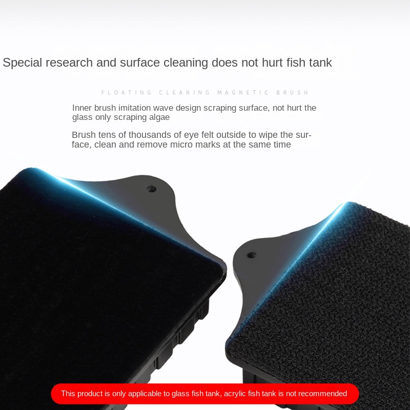 Bàn Chải Vệ Sinh Kính Bể Cá Hai Mặt Hít Nam Châm Mạnh Tiện Lợi