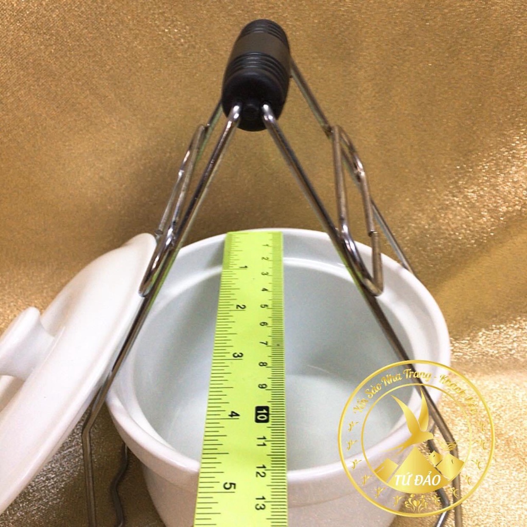 Thố sứ 450ml kèm gắp inox chống bỏng và nguyên liệu chưng yến 5 món caocấp Đường phèn Hạt chia Úc Táo đỏ Long nhãn Kỷ tử | BigBuy360 - bigbuy360.vn