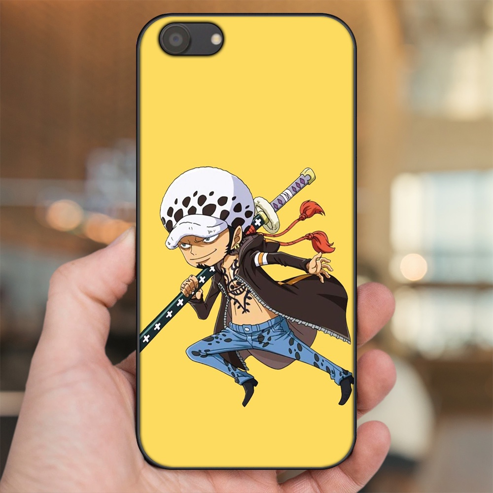 Ốp lưng Oppo A83 viền đen in hình Law One Piece