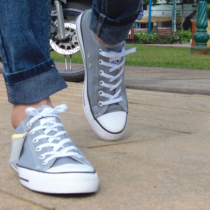 Giày CV Allstar Nam Xám Cổ Thấp