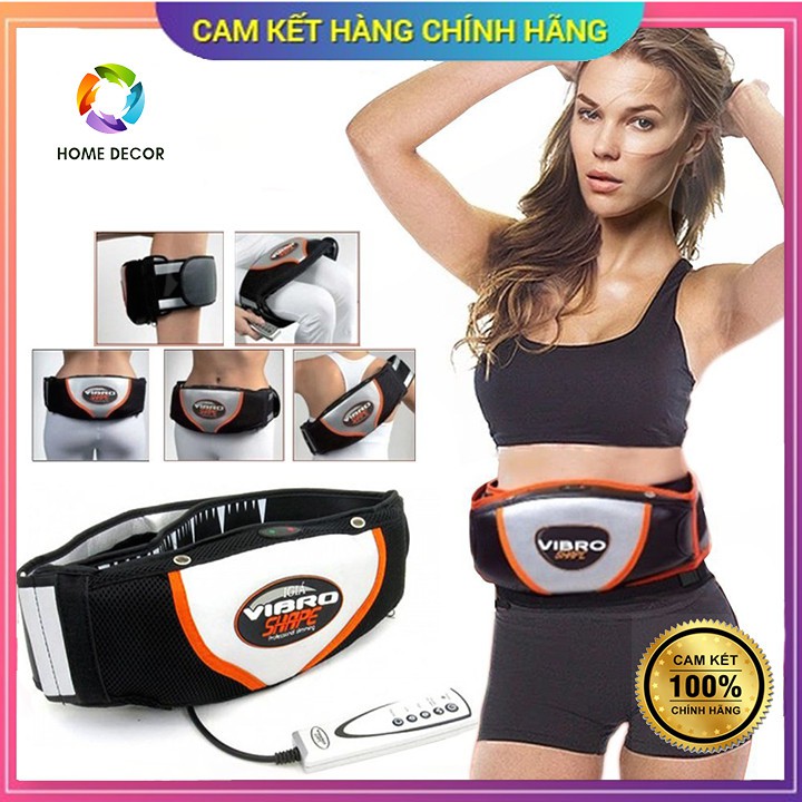 [BH 1 đổi 1]Đai rung nóng Vibro Shape CHÍNH HÃNG, Đai massage giảm mỡ toàn thân HIỆU QUẢ NHANH-HOME DECOR