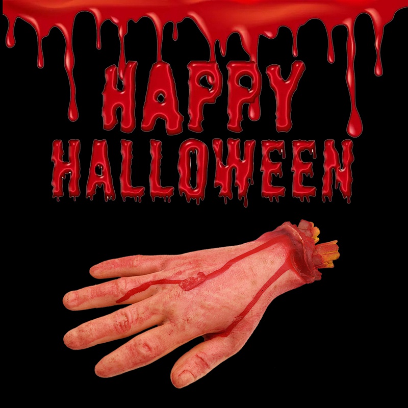 Tay Giả Kinh Dị Đẫm Máu Trang Trí Halloween