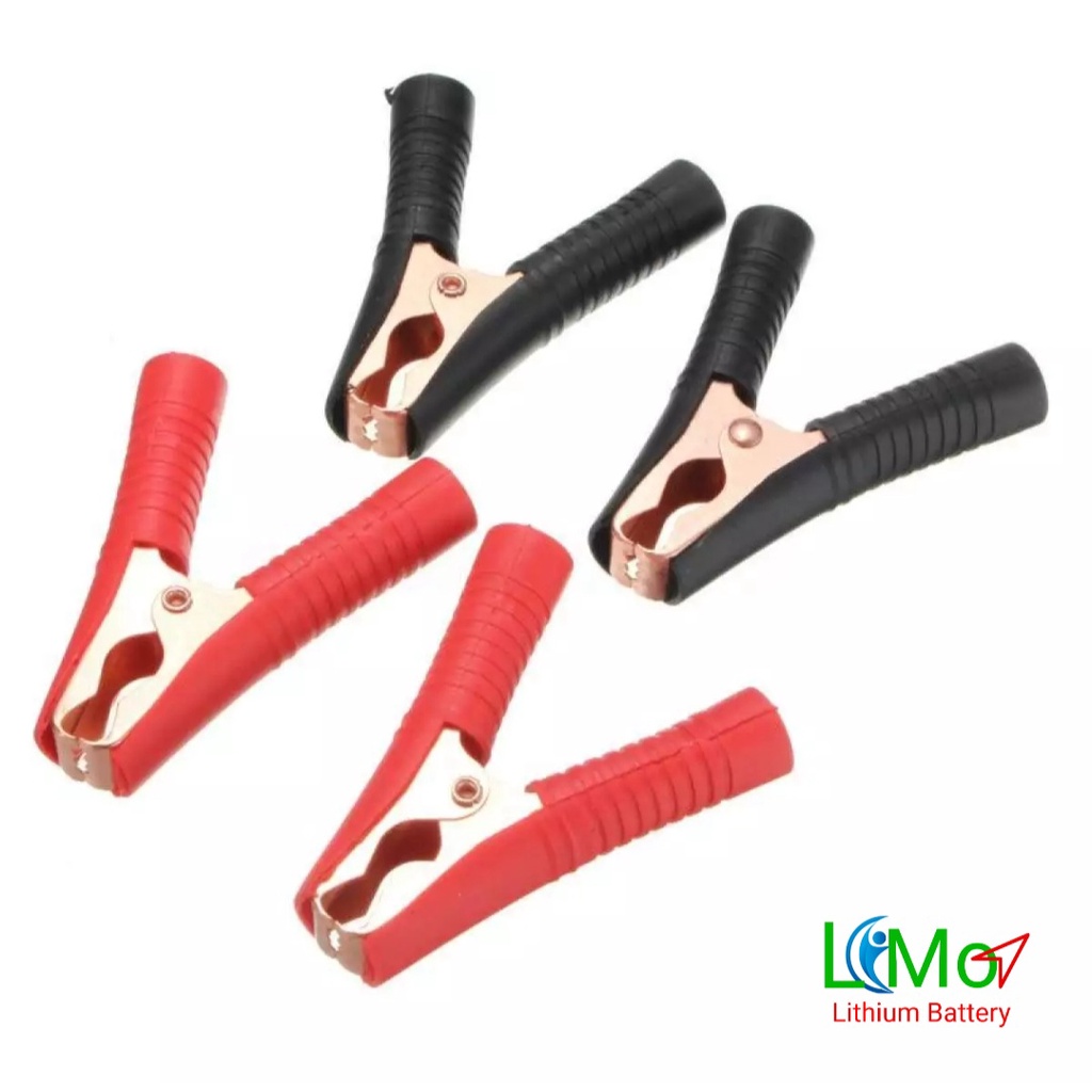 Combo 2 cái kẹp acquy 100A. Kẹp ắc quy đồng đỏ đen loại to, công suất lớn, dòng tải liên tục 100A - LIMO