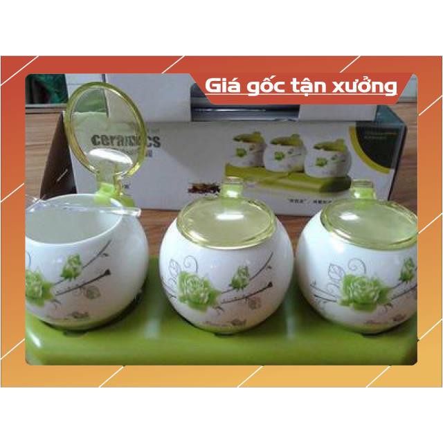 Bộ đựng gia vị bằng sứ xương cao cấp