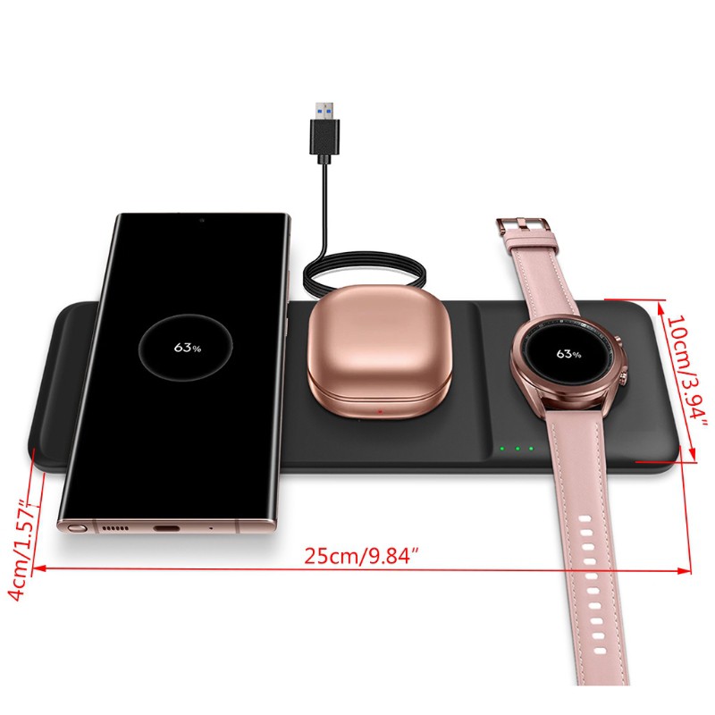 Đế Sạc Không Dây 3 Trong 1 Cho Điện Thoại Samsung
