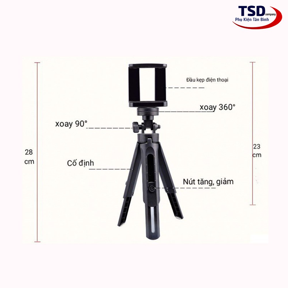 Tripod Support Mini 3 Chân Cho Điện Thoại, Máy Ảnh