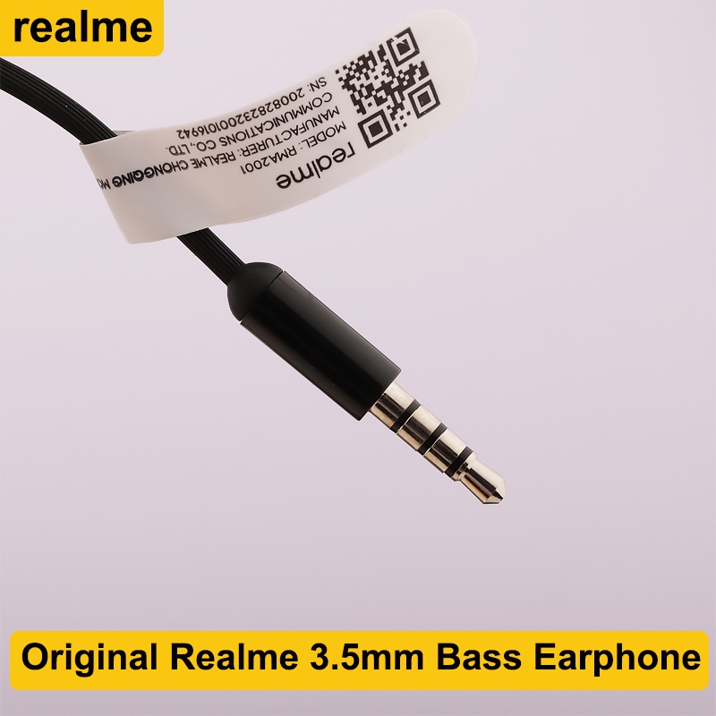 Tai Nghe Nhét Tai Realme 3.5Mm Có Dây Trong Tai Cho Narzo 20 30pro GT Neo 8 Q2i Q3i Tai Nghe In-Ear Điều Khiển Có Dây Với Micrô
