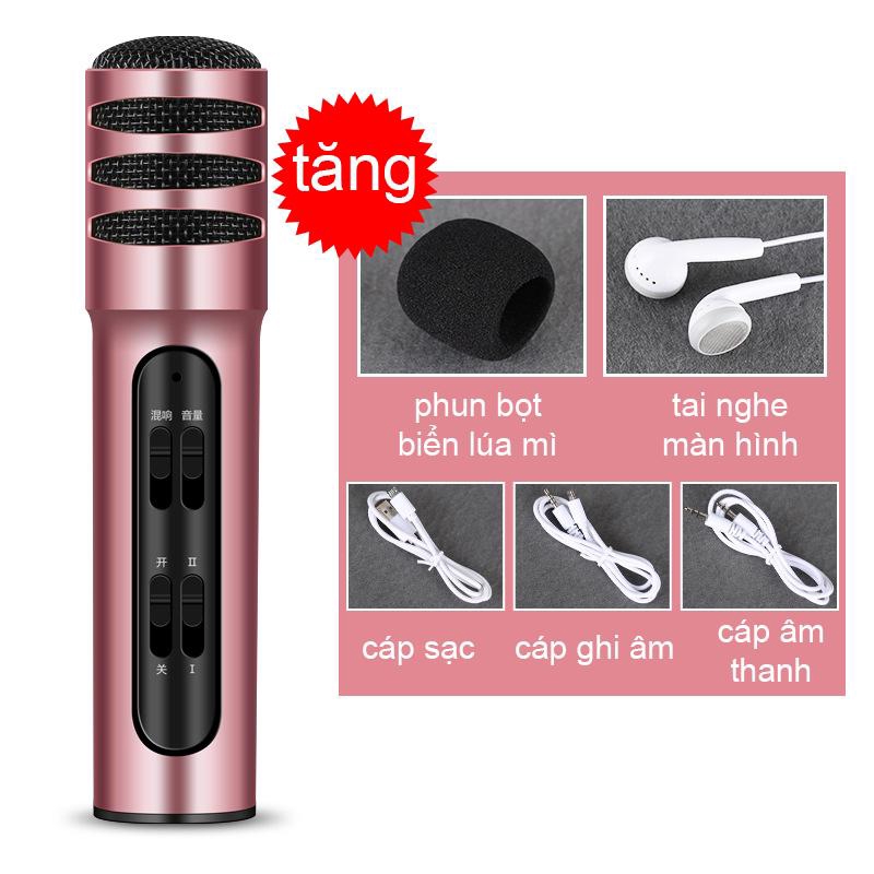 Micro Livestream C7 (đủ phụ kiện) Thu Âm Hát Karaoke Livestream 3 in 1 + Tặng Tai Nghe  [HTC7]