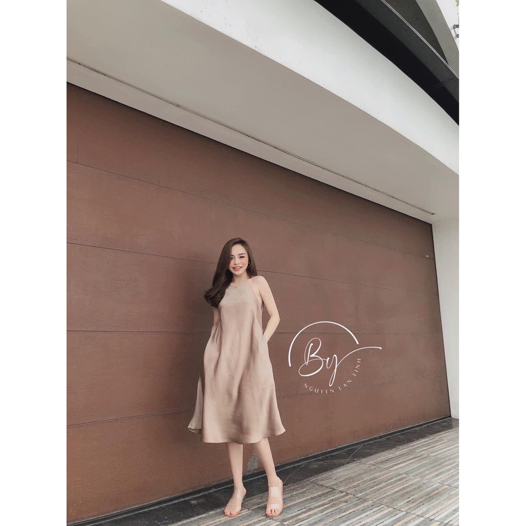 Đầm maxi nữ cổ yếm hở lưng hàng loại 1 đẹp chất lụa hàn cao cấp 💕FREESHIP💕 | BigBuy360 - bigbuy360.vn