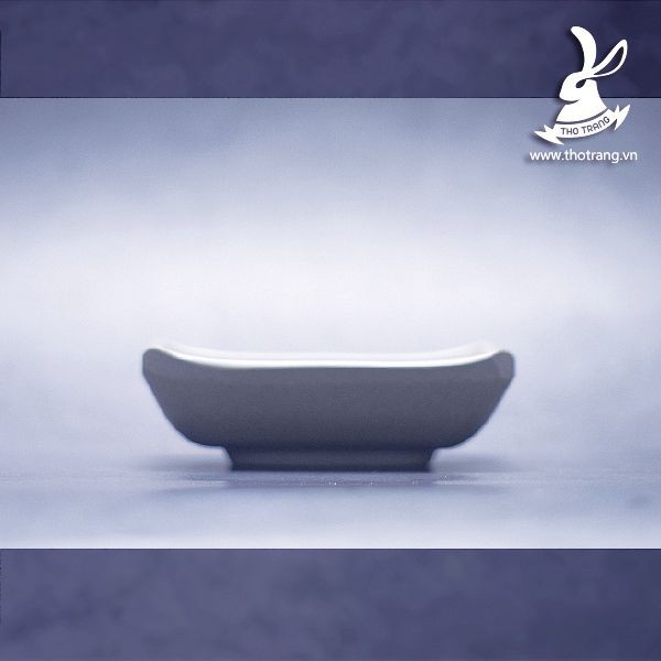 Chén Nước Chấm Chữ Nhật Màu Nâu Nhám Nhựa Melamine Đài Loan - Chính Hãng