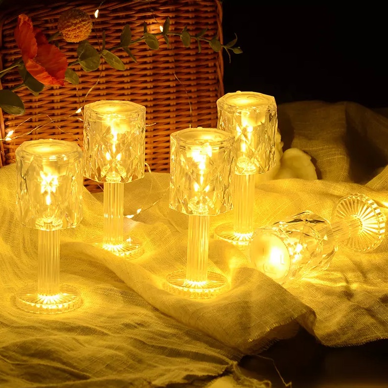 Đèn Trang Trí Hình Kim Cương Lấp Lánh Lung Linh Vàng Ấm