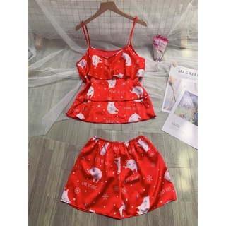❤️FREESHIP ❤️ Đồ bộ voan lụa (HÌNH THẬT) Đồ bộ 2 dây