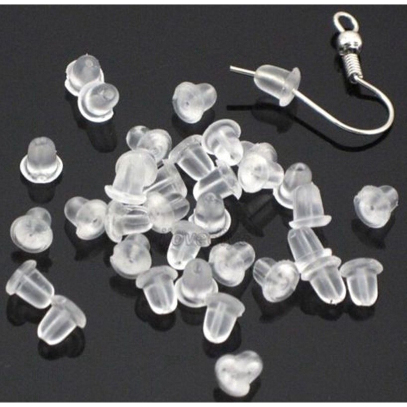 Set 500 Nút Nhựa 4mm Làm Đuôi Gắn Bông Tai