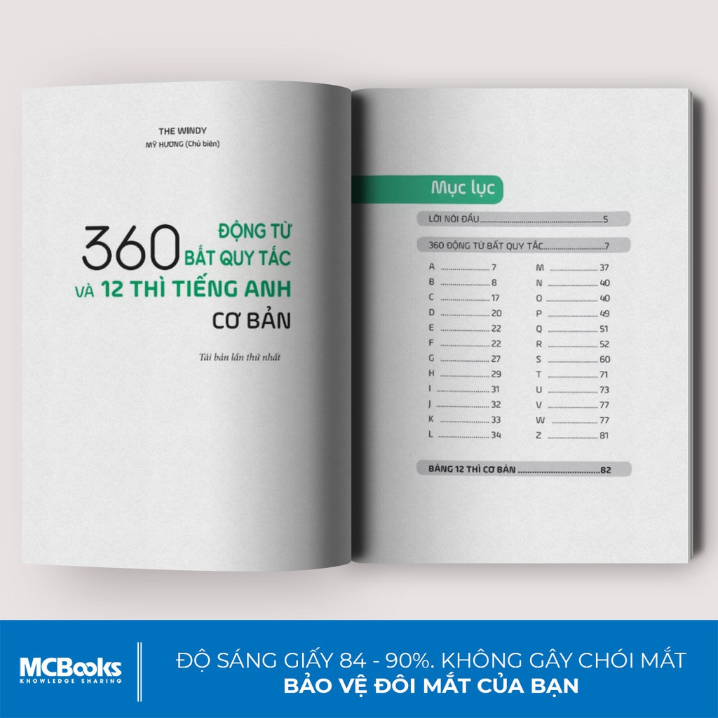 Sách - 360 Động Từ Bất Quy Tắc Và 12 Thì Cơ Bản Trong Tiếng Anh Bản Khổ Nhỏ Cho Người Học Cơ Bản | BigBuy360 - bigbuy360.vn