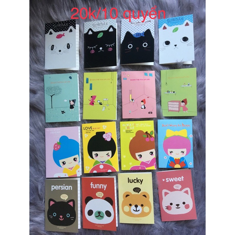sổ nhỏ cute
